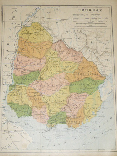 Mapa Antiguo Del Uruguay