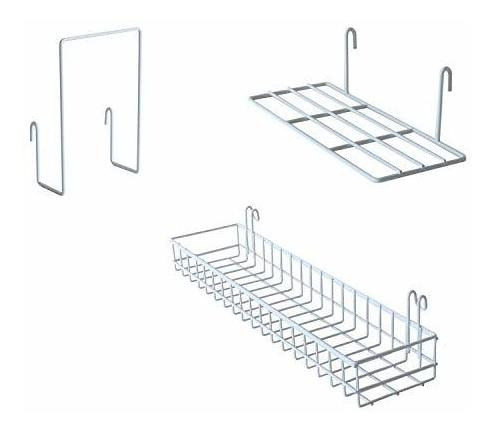 Friade Cesta Colgante De Panel De Rejilla De Pared Con Ganch