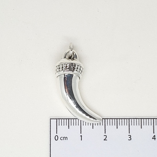 Imagen 4 de 6 de Dije Plata Inflada Cuerno 2 Grs