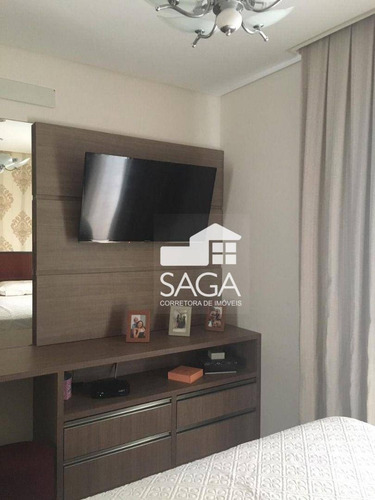 Imagem 9 de 30 de Todo Planejado E Decorado! Vista Mar! Apartamento Com 3 Dormitórios À Venda, 128 M² Por R$ 900.000 - Canto Do Forte - Praia Grande/sp - Ap4135