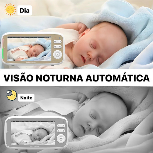 Babá Eletrônica Sem Fio Câmera Wi-fi Visão Noturna
