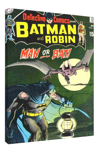 Cuadro Tela Canvas Batman Portada Comic Retro 