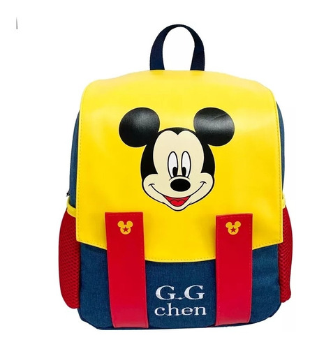 Mochila Infantil Escolar Preescolar Lona Estampado Mickey 