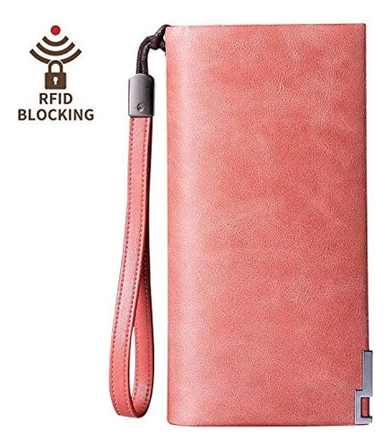 Keleel Cartera Para Mujer Con Bloqueo Rfid Cartera De Cuero