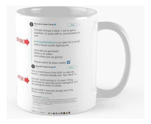 Taza Aoc Cambio Climático 12 Años Tweets Antes Y Después De 