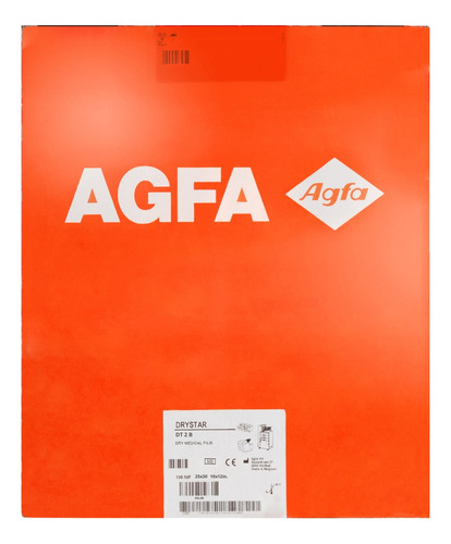 Pelicula Radiografica Seca Dt2b Agfa 25x30cm/10x12in (ekl4b)