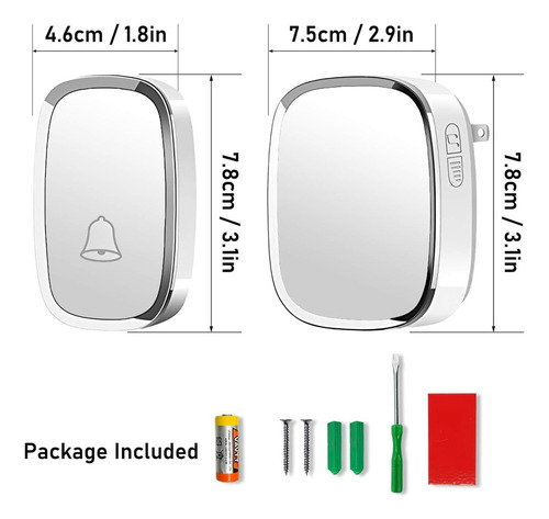 Timbre Inalámbrico,timbre De Puerta Lmpermeable