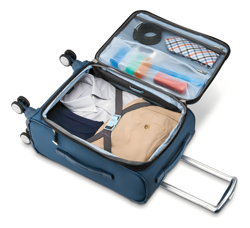 Samsonite Solyte Dlx Softside Equipaje Expandible Con Ruedas Color Azul (mediterranean Blue)