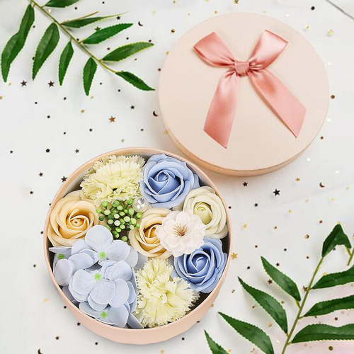 Jabón De Baño De Flores De Rosas Perfumadas, Jabón Azul