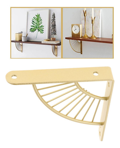 6 Soporte De Estante De Metal Soporte Decorativo Dorado 15cm