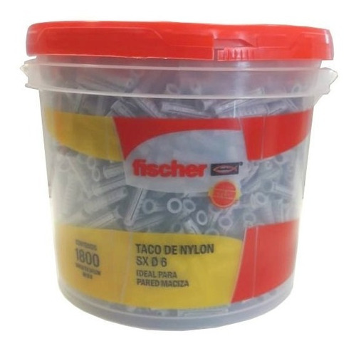 Tarugo Para Ladrillo Hueco Fischer Sx6 X Balde De 1800u