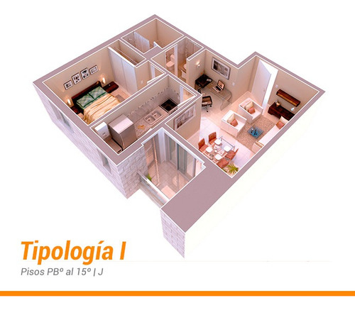 Depto En Alquiler -aire Acond, 1 Dorm-terraforte 2- 6°piso Al Este!! Op. Cochera
