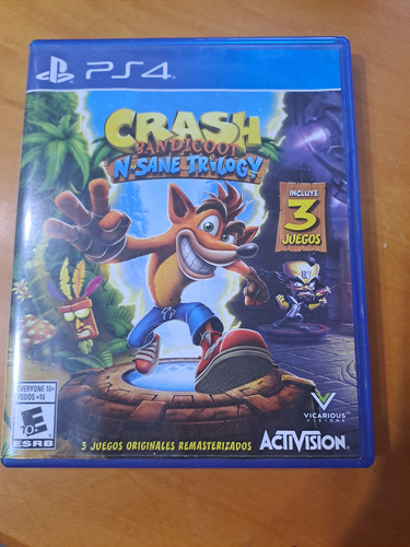 Crash Bandicoot: N. Sane Trilogy Ps4 Físico Incluye 3 Juegos (Usado)