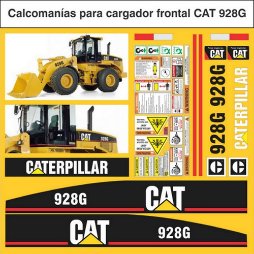 Calcomanías Caterpillar 928g Preventivos Originales