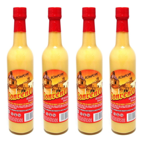 Pack De 4 Rompope Del Convento 500 Ml