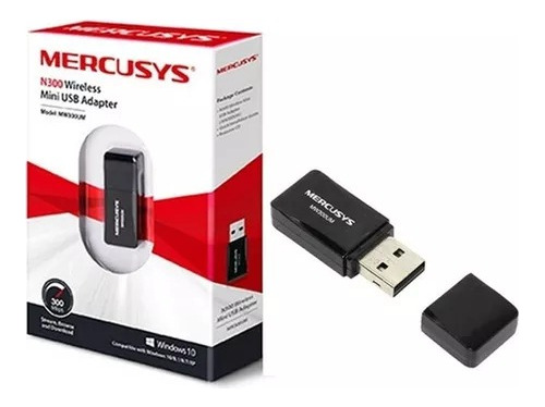 Adaptador De Red Mini Usb Wifi Inalámbrico Mercusys 300 Mbps