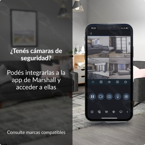 Kit Alarma Casa Marshall Ip Wifi Inalámbrica Domiciliaria Internet App Celular Sirena Sensores Inalámbrica Garantía