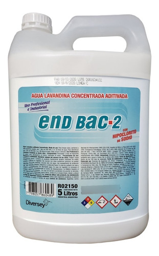 End Bac-2 Agua Lavandina Concent. Aditivada X 5 Lts Diversey
