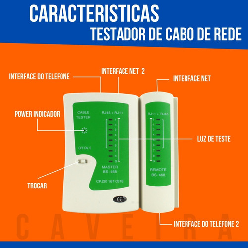 Imagem 2 de 7 de Kit Testador Cabo Rede + Alicate Crimpar Decapador Rj45 Rj11