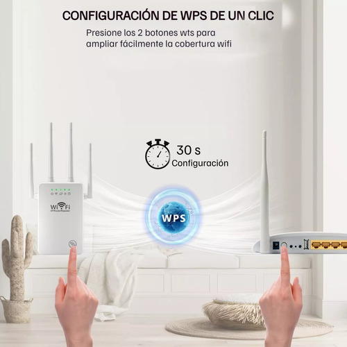 Repetidor Extensor Amplificador Señal Internet Wifi 300mbps Color Blanco