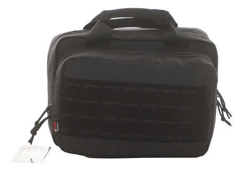 Bolso Táctico Reforzado Porta Pistolas Con Organizador Color Negro