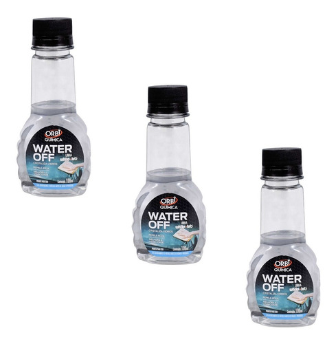 Kit 3 Unidades Cristalizador Para-brisa Water Off 100ml Orbi