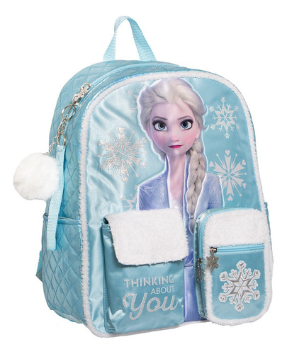 Kit Mochila Frozen Lonchera Lapicera Original Ruz Primaria Azul Azul