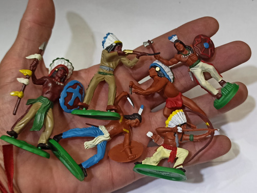 6 Indios Soldaditos De Juguetes A Pie Indiecitos La Plata