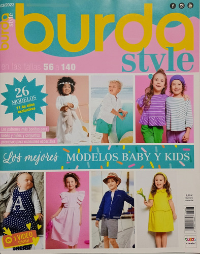 Revista Burda Easy Kids  Bebes Niños Moldes  Costura 