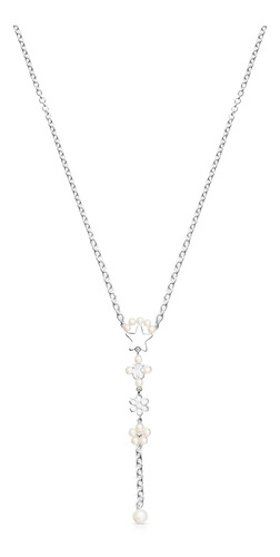 Collar Tous Real Sisy De Plata Con Perlas