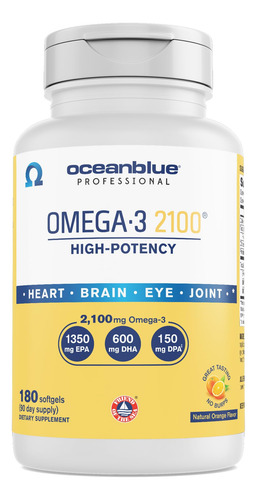 Oceanblue Omega-3 2100 - 180 Ct - Triple Strength Burpless F