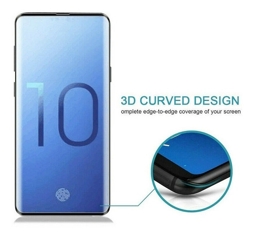 Vidrio Curvo Samsung S10 Plus S10 3d Lito® Case Friendly