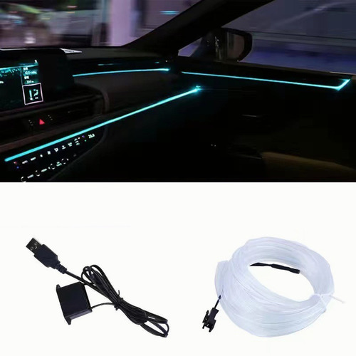Hilo Tira Luz Neon Colores Led Conector Usb 12v Auto Moto 5m