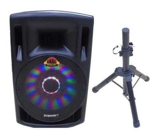 Caixa De Som Bluetooth - 2 Microfone Sem Fio - 15 Polegadas Cor Preto