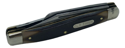 Navaja Plegable Vintage Schrade Old Timer 8ot Senior Mango Café