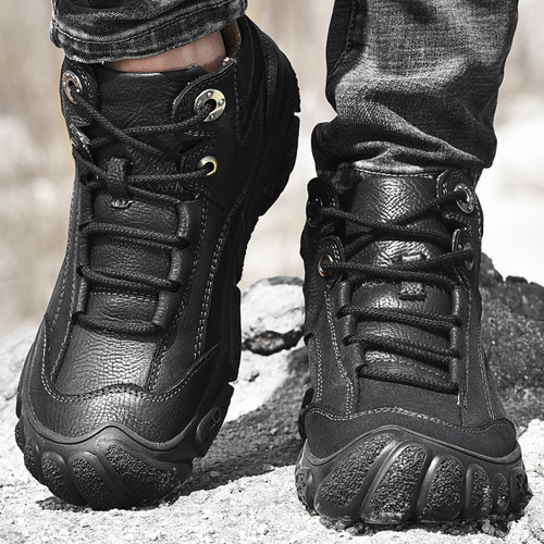 Botas Zapato Casual Hombre Cuero Cómodo Intemperie A2022