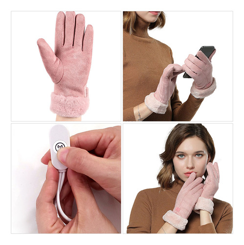 1 Juego De Guantes Térmicos Usb, Guantes Térmicos Para Mujer