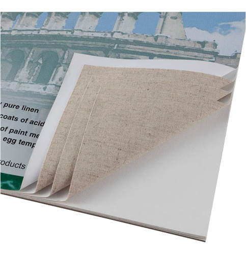 Papel Lienzo Profesional Para Pintura, 10 Hojas, 15x20 Cm