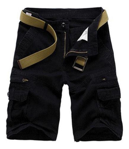 Pantalones Cortos Tipo Cargo De Algodón Para Hombre, Color V