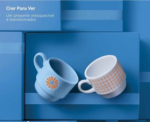 Presente Natura Crer Para Ver Dupla De Xícaras
