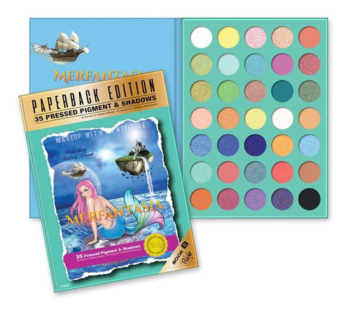 Paleta De 35 Sombras Ojos Merfantasia Paperback Edition Rude Cosmetics