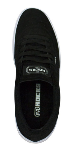 Imagem 4 de 6 de Tênis Hocks Skate Tempus Black White Camurça Original