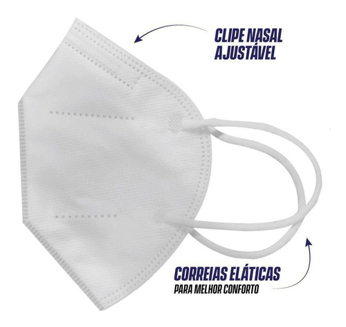 Imagem 6 de 7 de Kit 30 Máscaras Kn95 Proteção Respiratória Pff2 Cirúrgica
