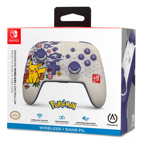 Mando Pro Powera Wireless Nintendo Switch Pikachu Blossom