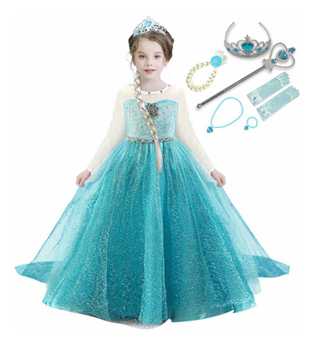 1 Disfraz De Cosplay Para Niñas, Vestido De Princesa De