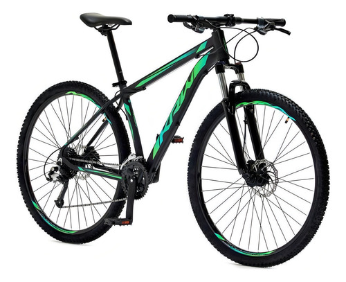 Bicicleta Aro 29 Krw Spot Alum Shimano Acera 27v Trava Sx13 Cor Preto/verde