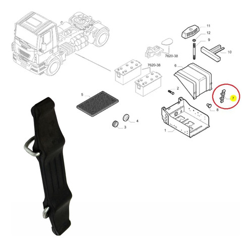 Cinta Tampa Caixa Bateria Cursor/cavallino/eurotech Preta