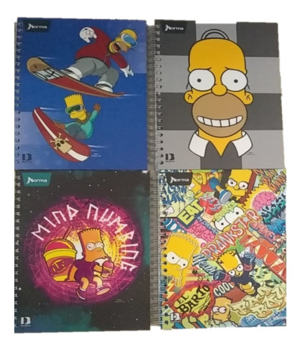 Cuaderno Durabook 7 Materias Simpson Norma