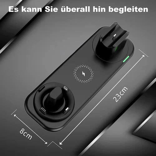 Cargador Inalámbrico 3 En 1 Para iPhone AirPods Watch 15w