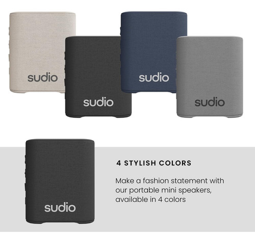 Parlante Portatil Bluetooth Sudio S2 Beige